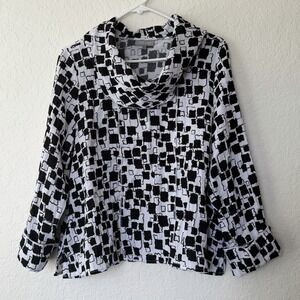 Habitat Clothes To Live In Tunic Top Womens Small Lightweight Geometric Artsy